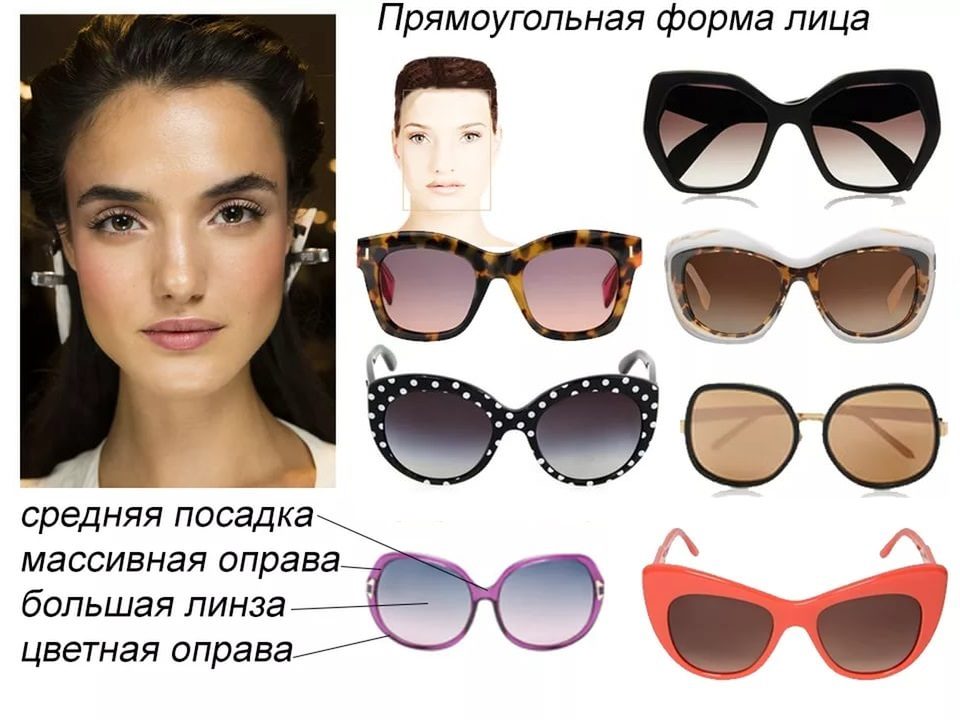 Как выбрать солнечные очки по форме лица женщине фото онлайн бесплатно